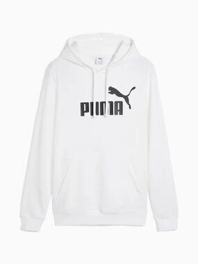 NWT PUMA Mens Essentials No. 1 Logo Pullover Hoodie XL White